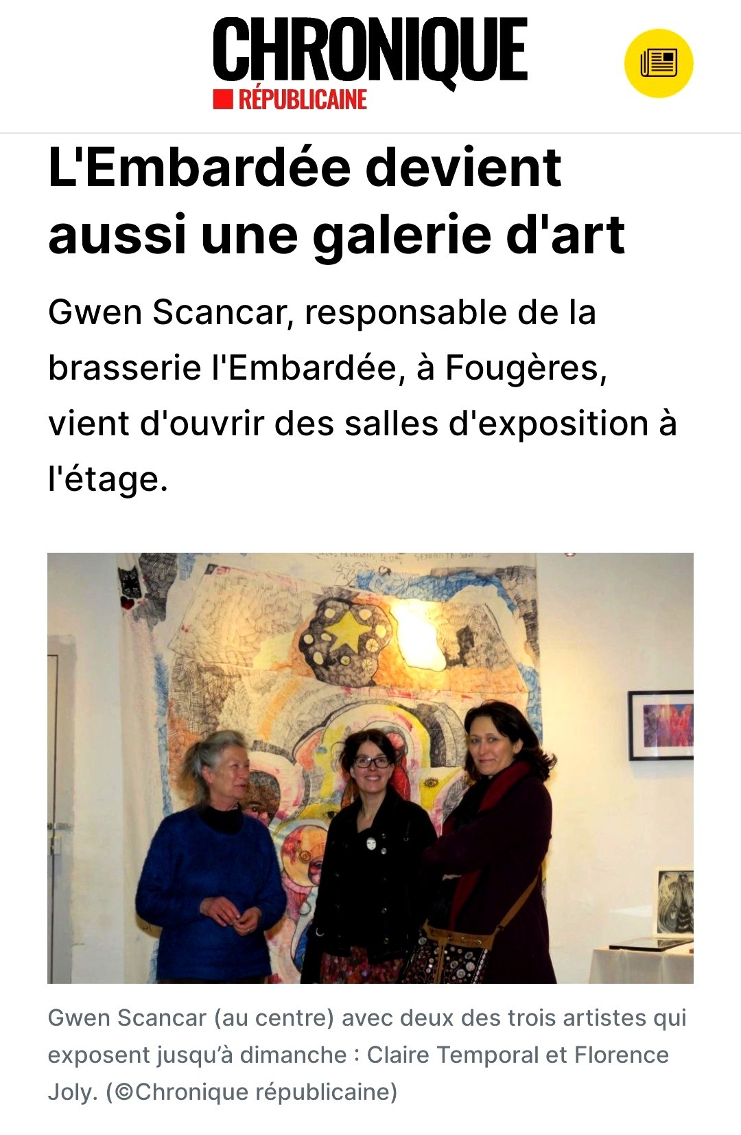 Galerie l'Embardéee à Fougères