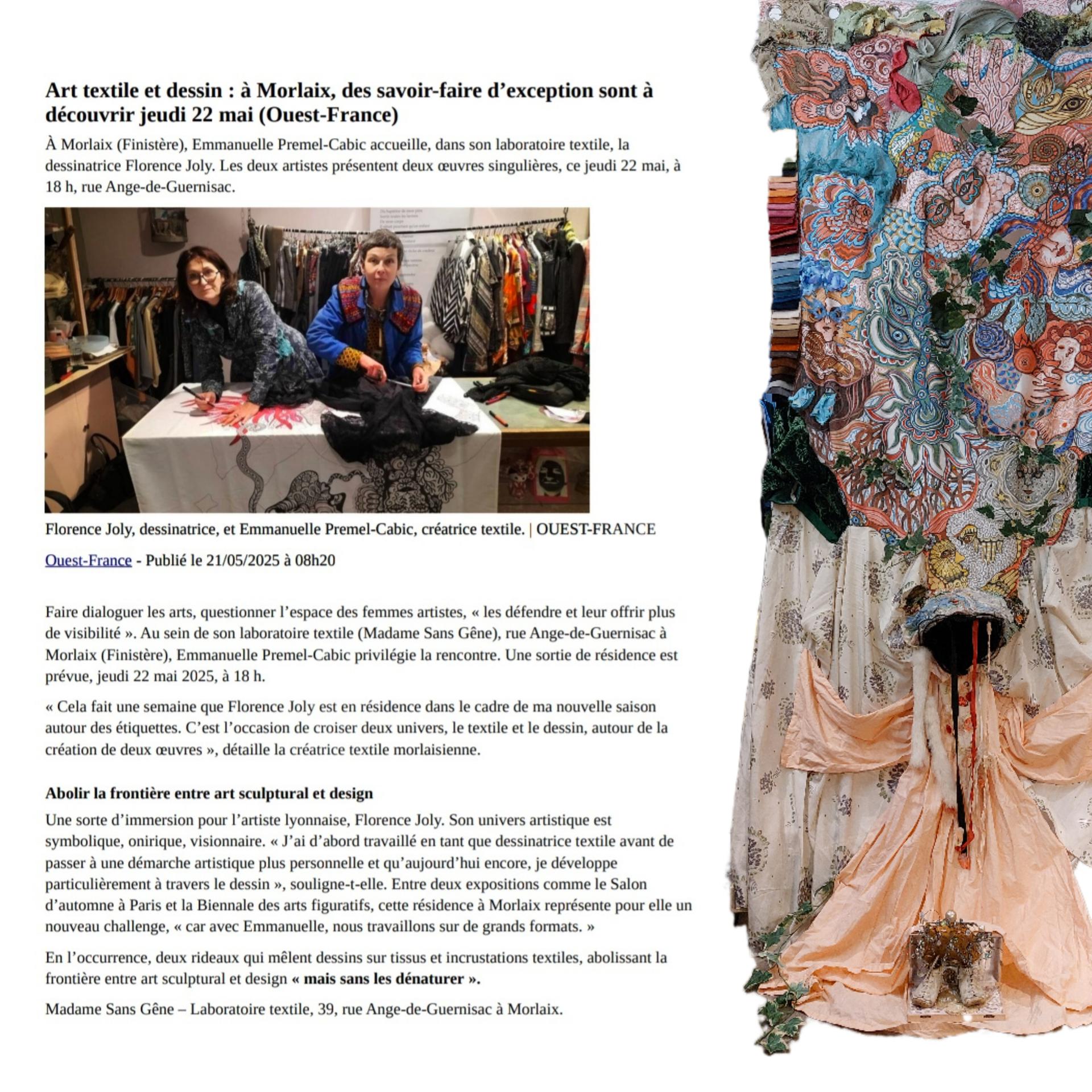 Article résidence Laboratoire textile
